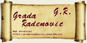Grada Radenović vizit kartica